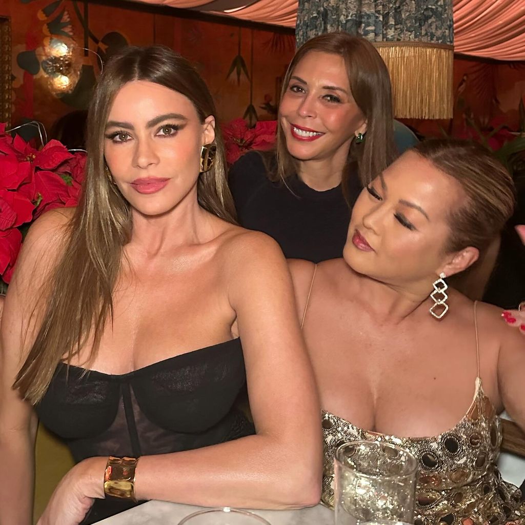 Sofia with friends at table