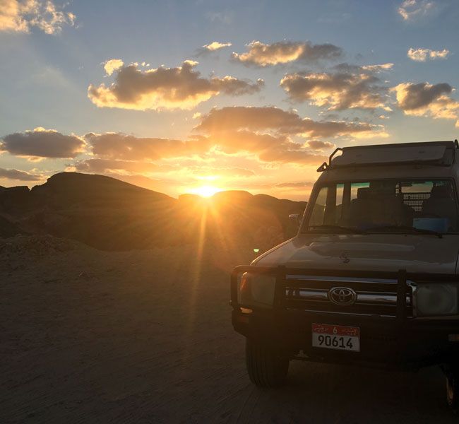 sunset sir bani yas island