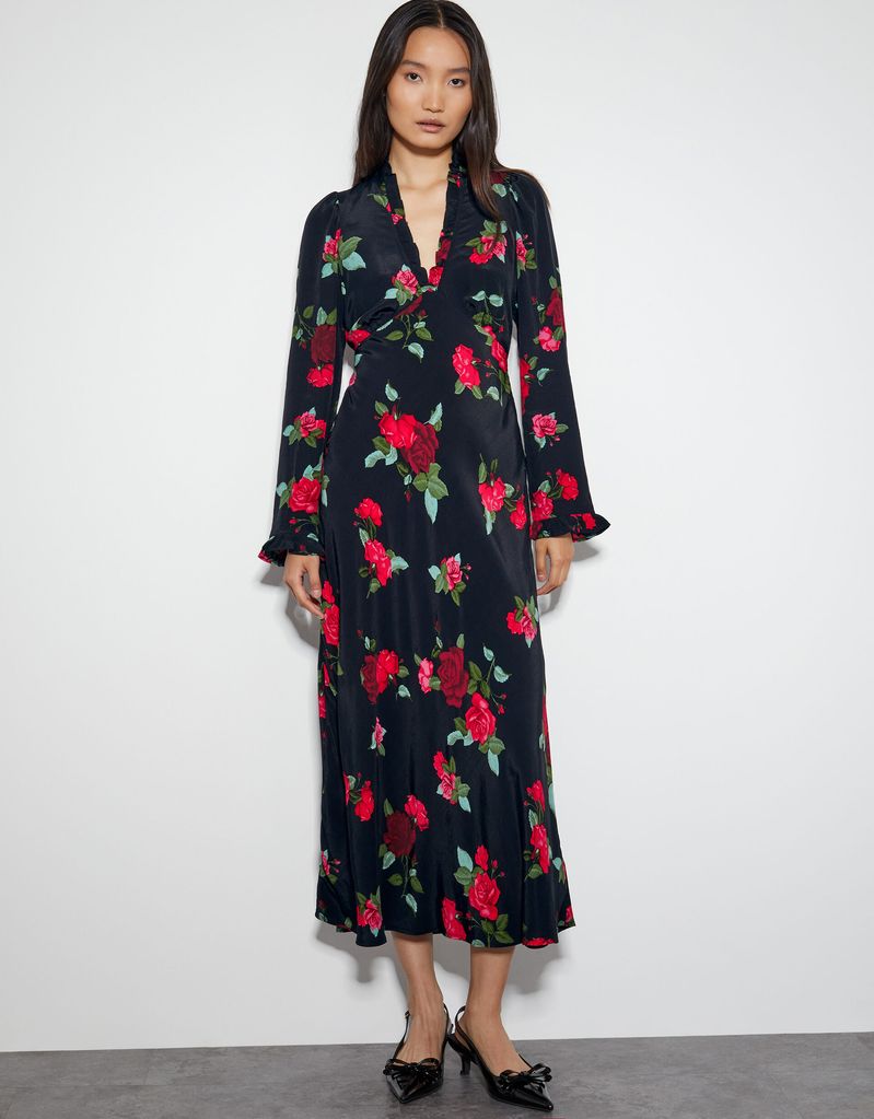 monsoon rose print dress 