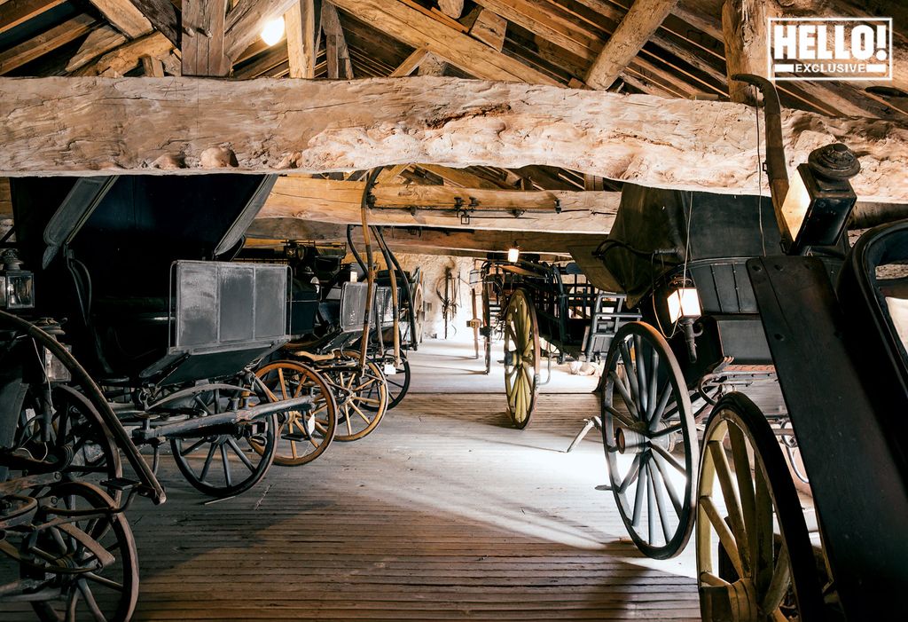 Baron Arnaud De Bastard's carriages at Chateau de Saint-Denis