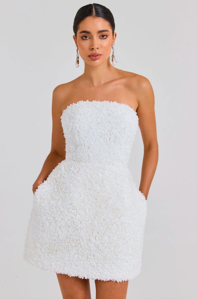 Nadine Merabi white dress
