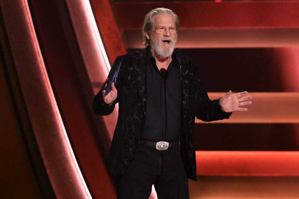 Jeff Bridges speaks onstage during The 58th Annual CMA Awards