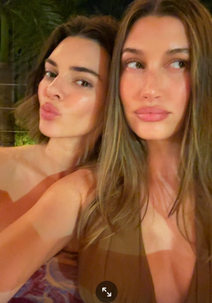 Hailey parties with Kendall Jenner