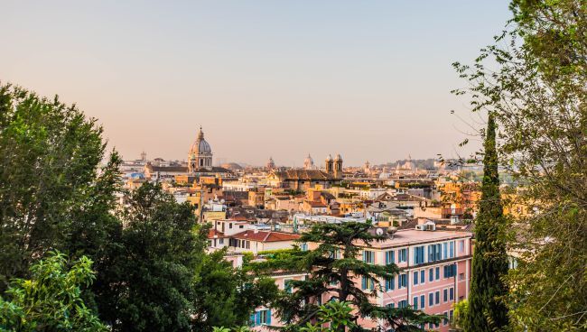 View from villa borghese