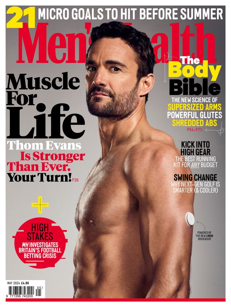 Thom Evans on the cover of Men's Health UK