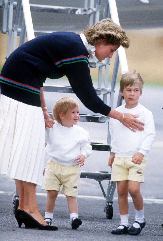 Diana with her sons, William and Harry, in Aberdeen in 1986