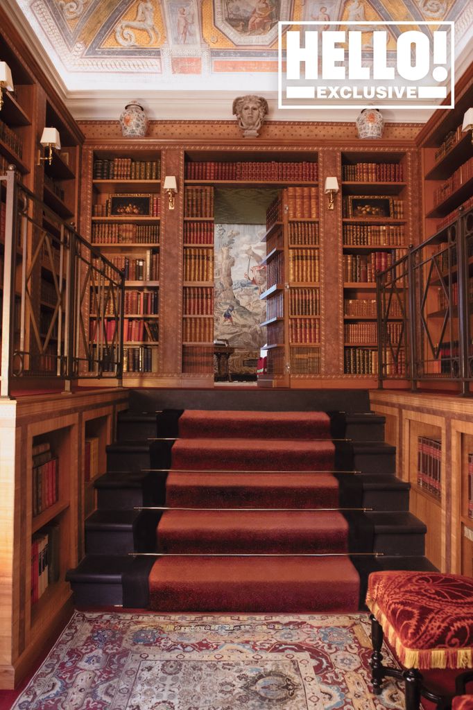 The library in The Palazzo Spinola in Genoa 