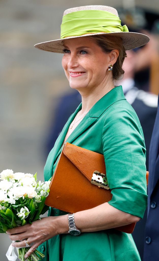 Duchess Sophie wears a green dress and hat