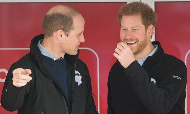 Prince William and Prince Harry at the London Marathon 2017