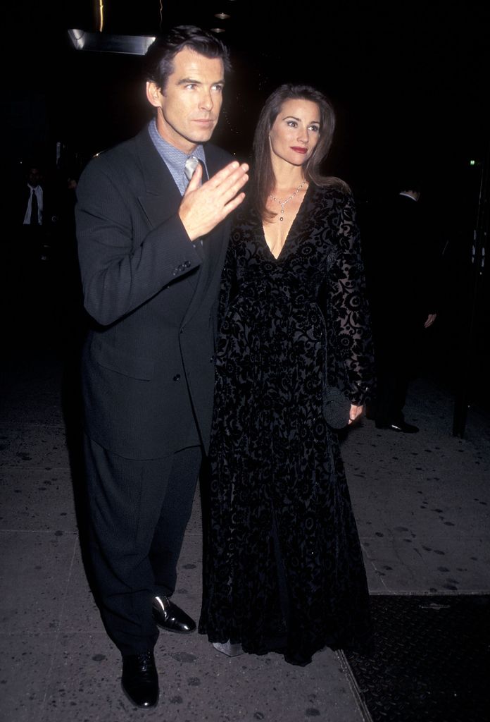 Pierce Brosnan and Keely Shaye Smith at the "Goldeneye" Premiere Party on November 13, 1995