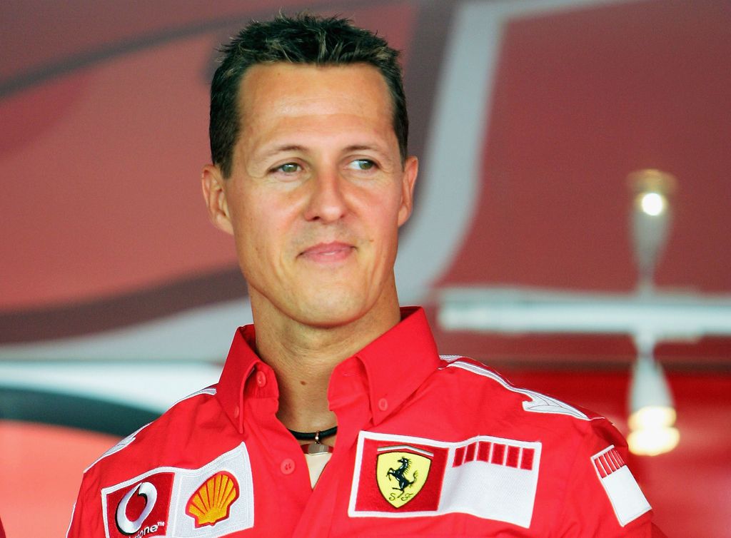 Michael Schumacher of Germany and Ferrari smiles after the Vodafone Race on Piazza Duomo in Milan during the preview to the Italian F1 Grand Prix on September 1, 2005 in Monza, Italy