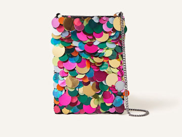 Accessorize Sequin Phone Crossbody Bag 