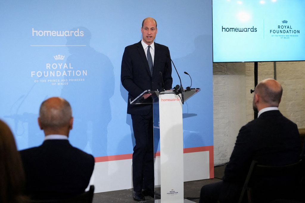 Prince of Wales, delivers a speech during a special event marking the first year of the homelessness initiative Homewards