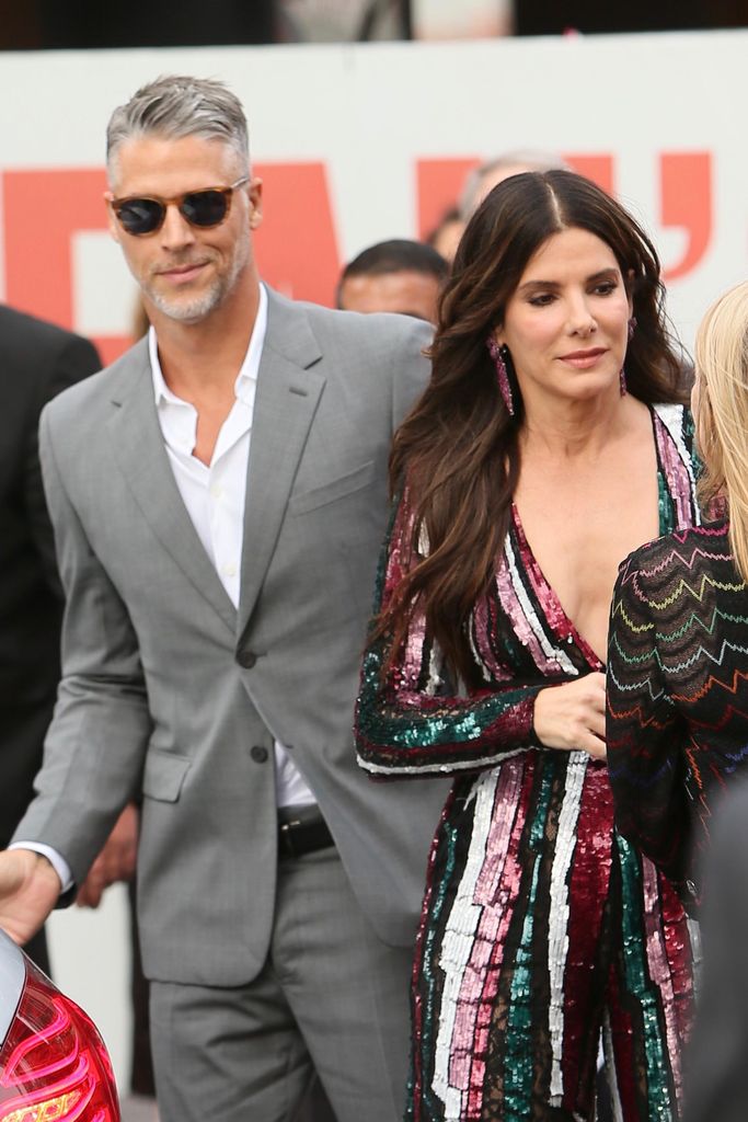 Sandra Bullock seen arriving at the London Premiere of Oceans 8 with partner Bryan Randall, 13 Jun 2018