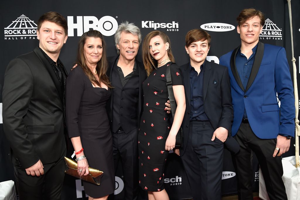 Inductee Jon Bon Jovi and family attend the 33rd Annual Rock & Roll Hall of Fame Induction Ceremony at Public Auditorium on April 14, 2018 in Cleveland, Ohio.