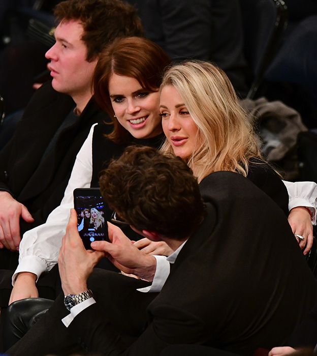 princess eugenie and ellie goulding at basketball game