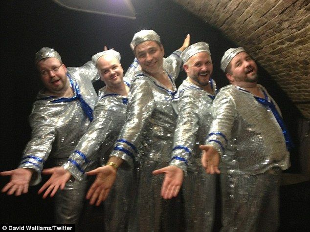 David Walliams joined the group for a special performance at a London bar