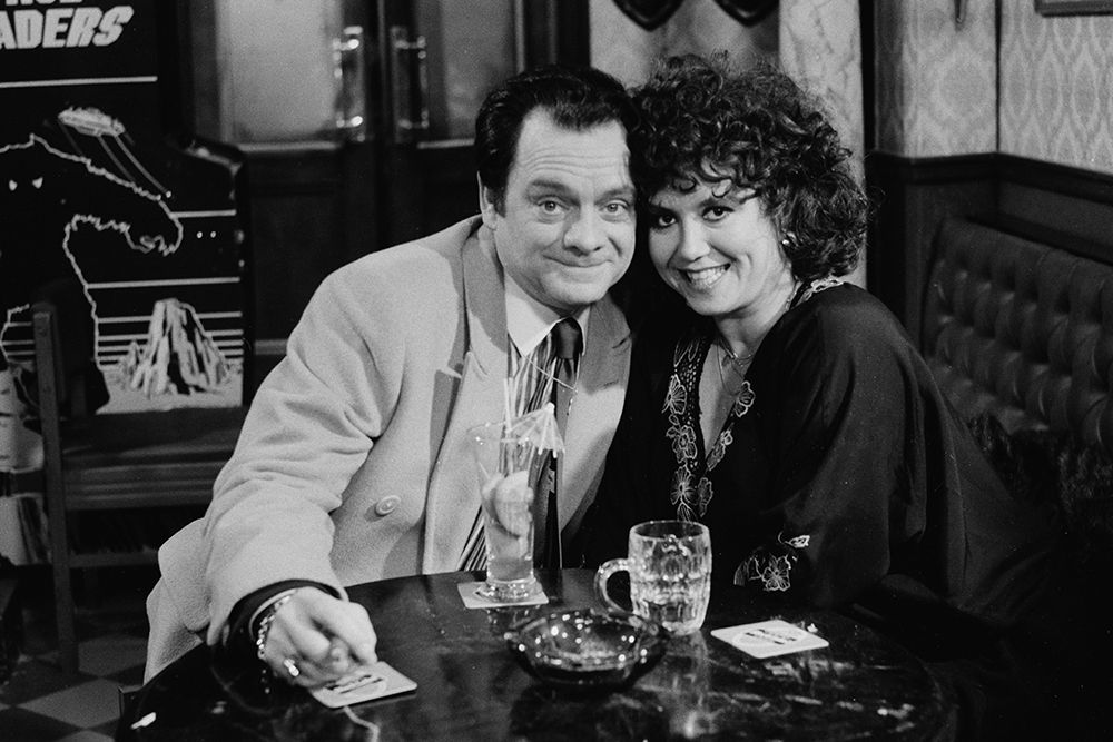 David Jason and Diane Langton on the set of Only Fools and Horses 