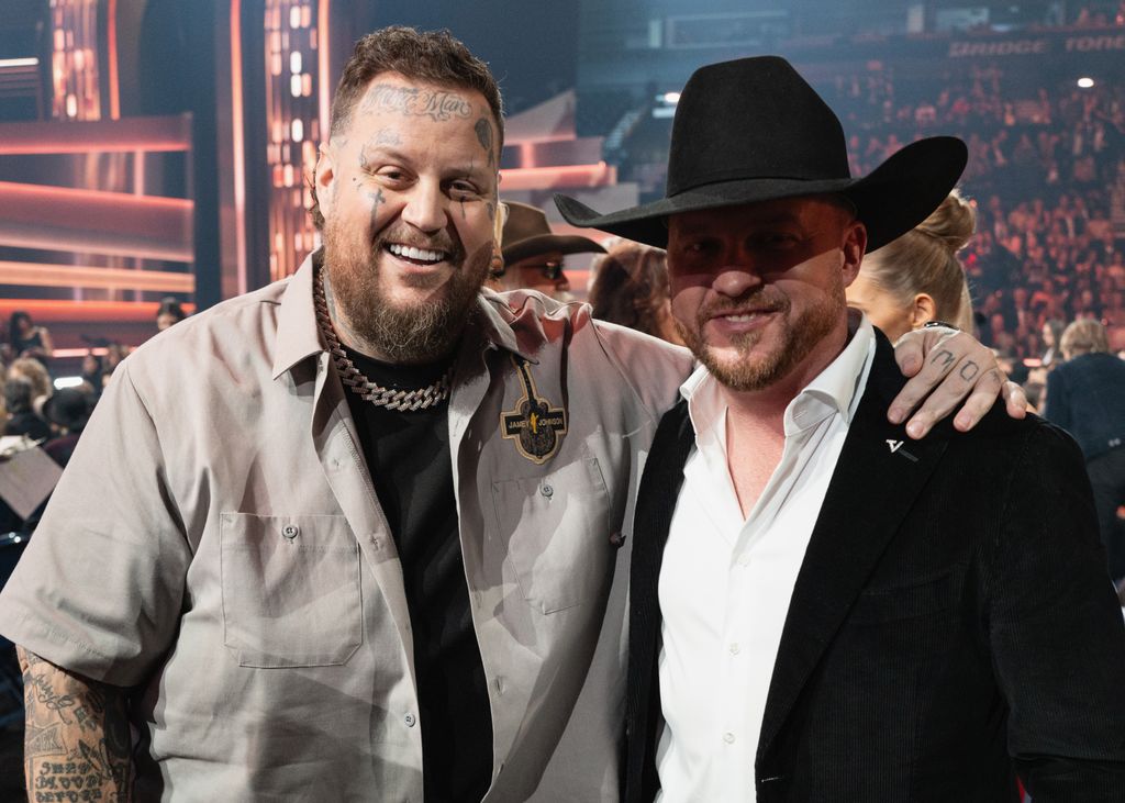 Jelly Roll and Cody Johnson attend the 58th Annual Country Music Association Awards at Bridgestone Arena on November 20, 2024 in Nashville, Tennessee