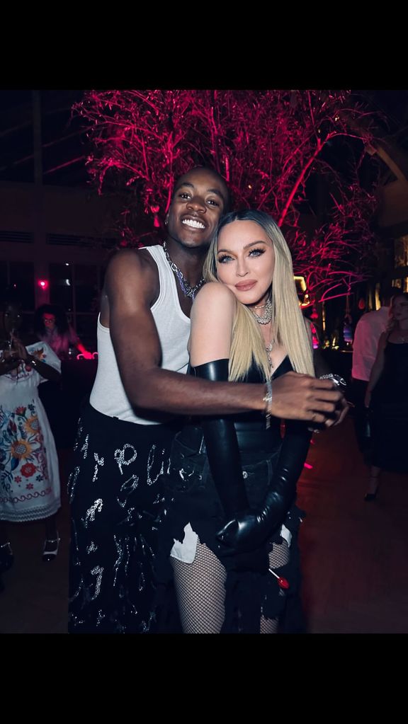 David Banda hugs mom Madonna