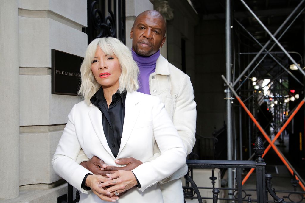 terry crews and wife pose for photo during nyfw 2021