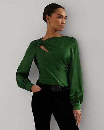 green blouse from ralph lauren