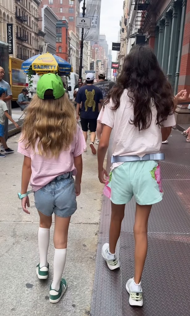 Photo shared by Emma Heming on Instagram July 30, 2024 of her daughters with Bruce Willis during a trip to New York City