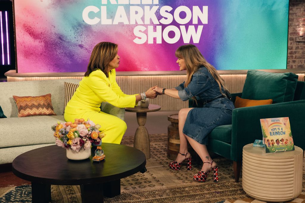 Hoda Kotb and Kelly Clarkson on The Kelly Clarkson Show in 2024
