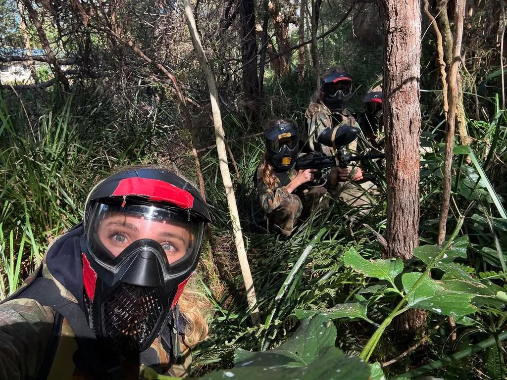 Elsa Pataky takes a selfie with her daughter India Rose Hemsworth in the middle of paintball to celebrate the latter's 13th birthday and Mother's Day, shared on Instagram