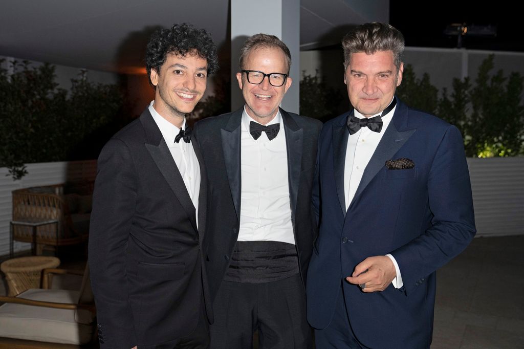 CANNES, FRANCE - JULY 08: (L to R) Noe Debre, Director Tom McCarthy and Thomas Bidegain attend the "Stillwater" Cannes Filmmaker dinner, presented by Universal Pictures, Focus Features, Participant, & Dreamworks, at La Terrasse on July 8, 2021 in Cannes, France.  (Photo by David M. Benett/Dave Benett/Getty Images for Universal Pictures/Focus Features)