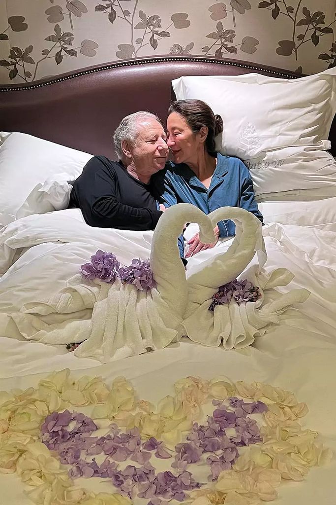Michelle enjoys a romantic moment with husband Jean
