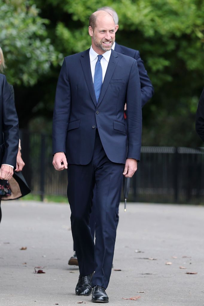 LONDON, ENGLAND - OCTOBER 01: Prince William, Prince of Wales as he attends the launch of the Global Humanitarian Memorial on October 01, 2025 in London, England. The memorial, which was created by Michael Landy and the Humanitarian Memorial Committee, celebrates humanitarians across the world and pays tribute to all those who have lost their lives whilst delivering humanitarian aid. (Photo by Chris Jackson/Getty Images)