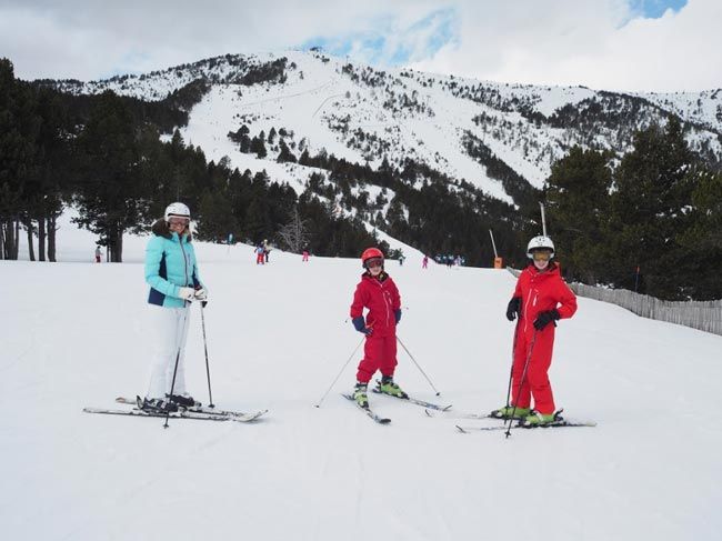 andorra ski trip on slopes