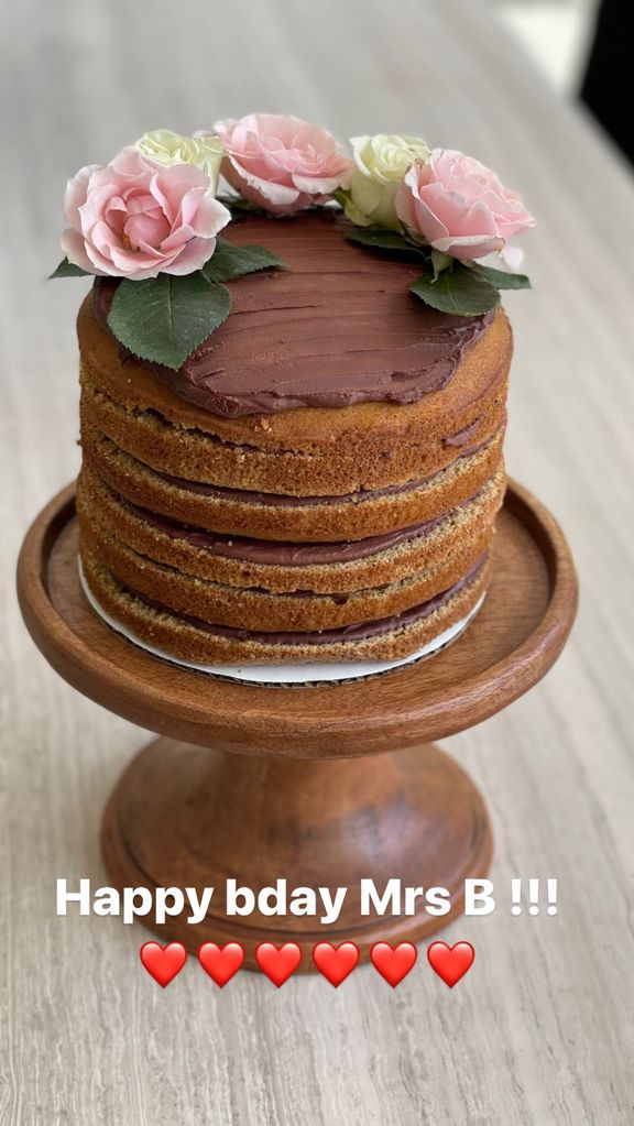 A chocolate birthday cake 