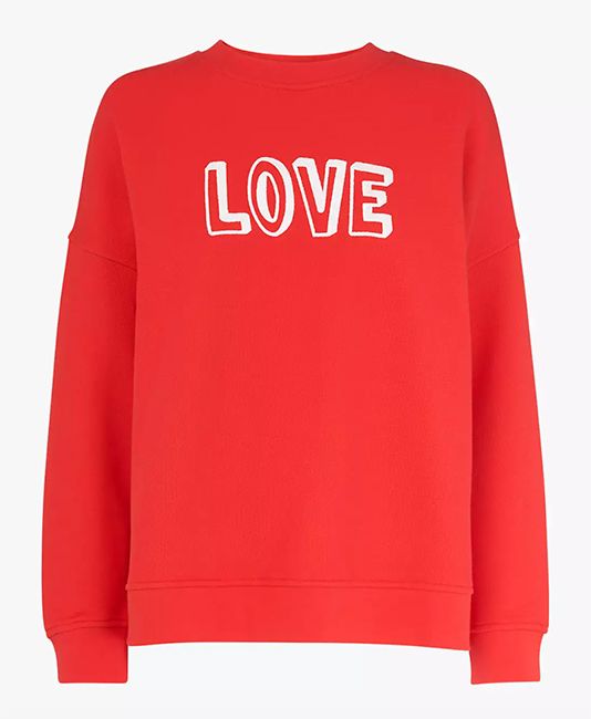 Love motif sweater