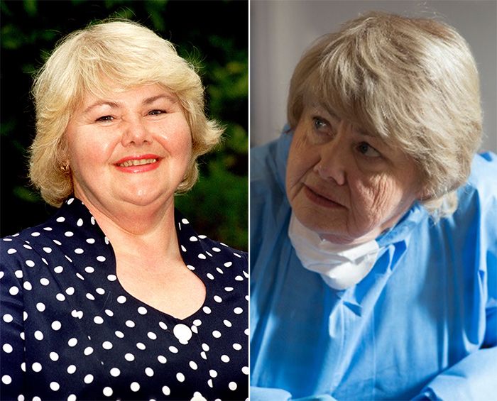 Annette Badland pictured in old series and in 2020 series
