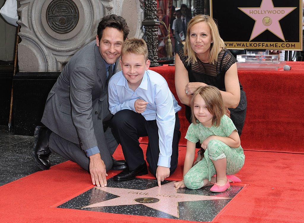 Paul Rudd with his wife Julie and children Jack and Darby 