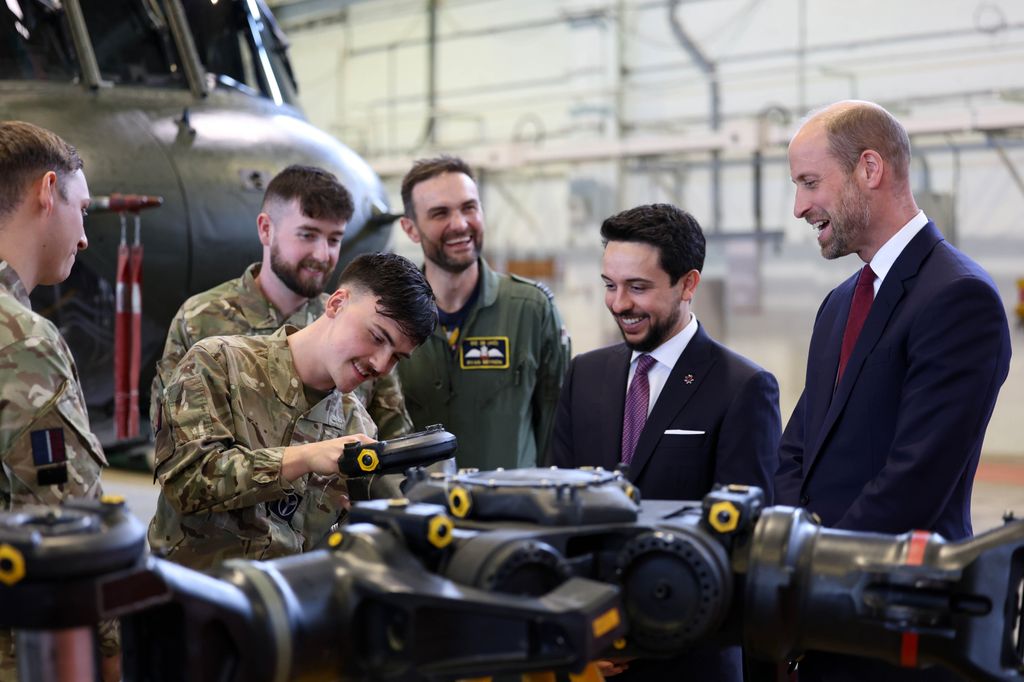 Prince William and Crown Prince Hussein at RAF Benson