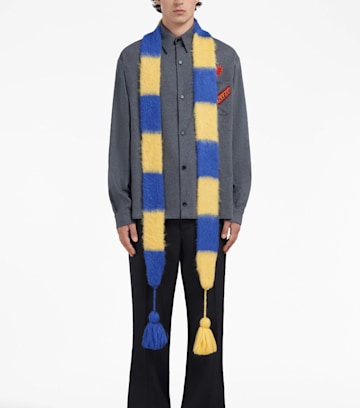  Marni striped-pattern thin scarf