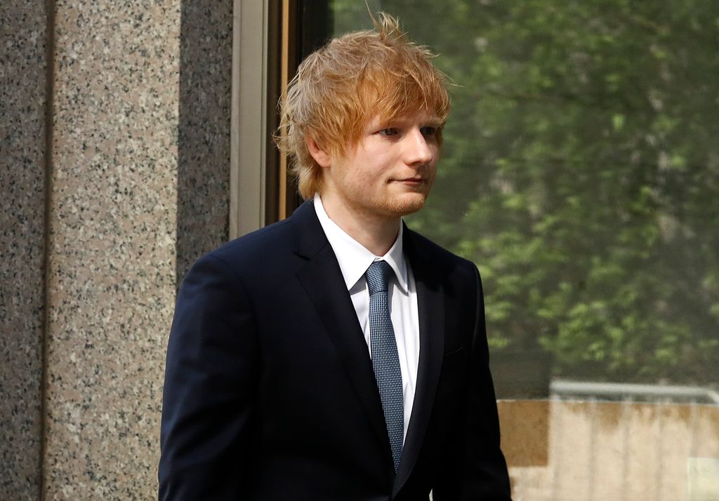 Ed Sheeran arrives in federal court for a music copyright trial in New York