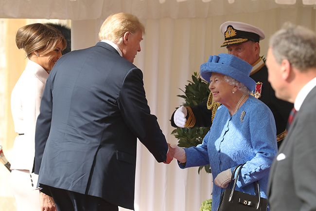 trumps meeting the queen