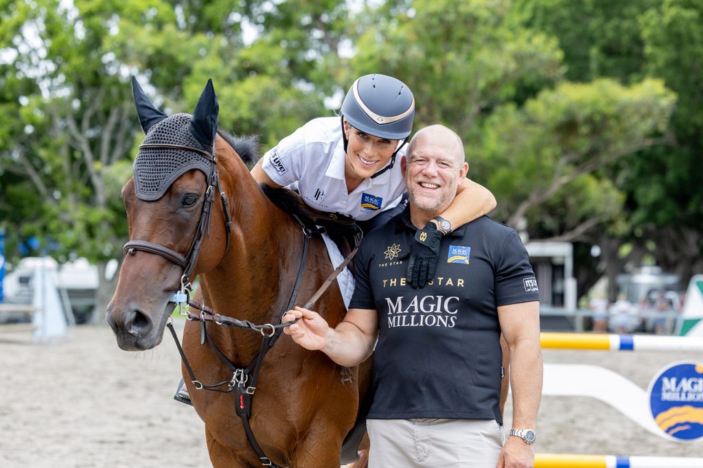 Zara and Mike Tindall ahead of the Magic Millions Polo and Showjumping