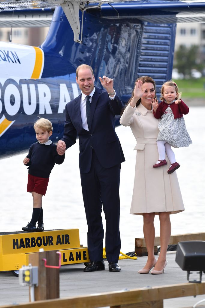 Prince William and his wife and children left from Victoria Harbour to board a sea-plane on the final day of their Royal Tour of Canada 