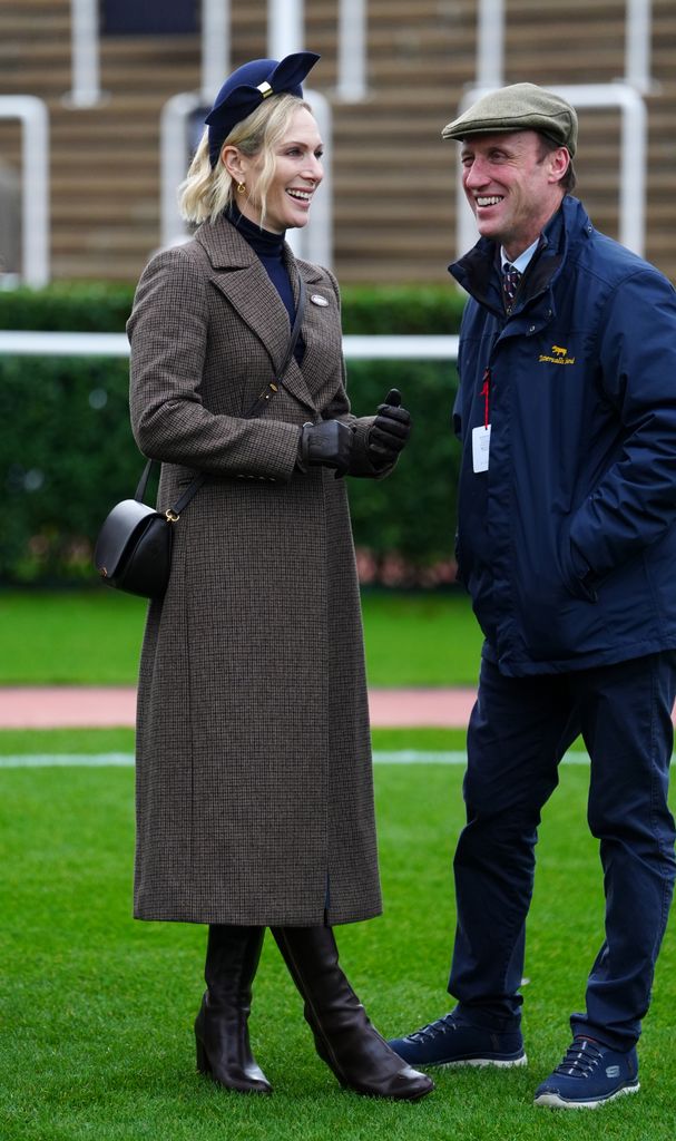 Zara looked incredible, wearing a L.K.Bennet coat which she teamed with navy blue accessories