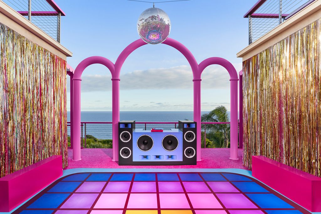 A waterside disco at Barbie's Malibu DreamHouse
