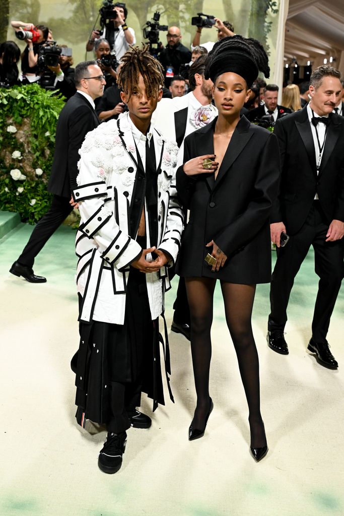 Jaden Smith and Willow Smith at the 2024 Met Gala: "Sleeping Beauties: Reawakening Fashion" held at The Metropolitan Museum of Art on May 6, 2024 in New York City.