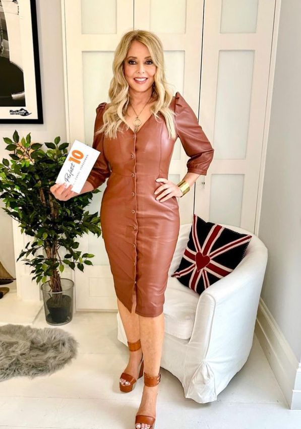 Carol Vorderman sends temperatures soaring in daring figure-hugging