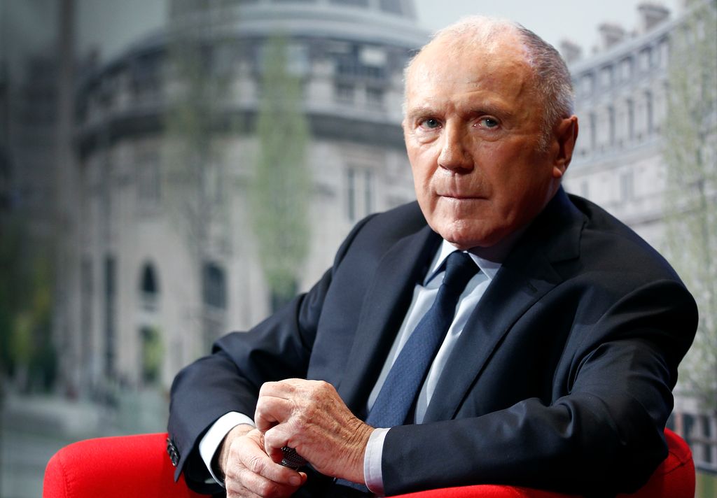 French businessman Francois Pinault attends the presentation of the project to install his art collection at the Paris Commercial Exchange on April 27, 2016 in Paris, France. Francois Pinault owns one of the largest contemporary art collections in the world