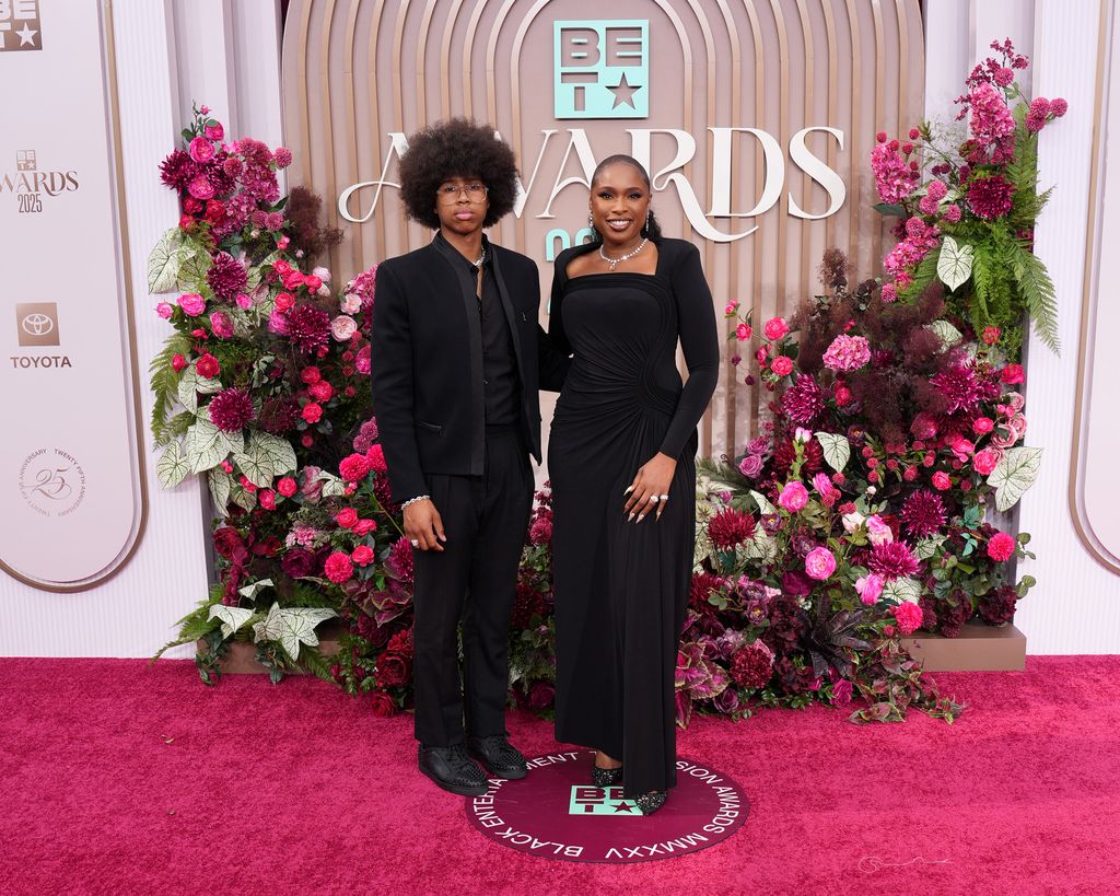 David Daniel Otunga Jr. and Jennifer Hudson attend the 2025 BET Awards at Peacock Theater on June 09, 2025 in Los Angeles, California