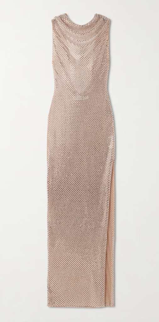 crystal mesh dress